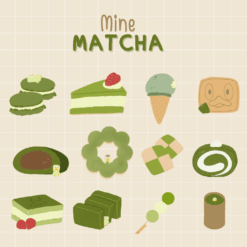 digital sticker, elowyn, duck, matcha